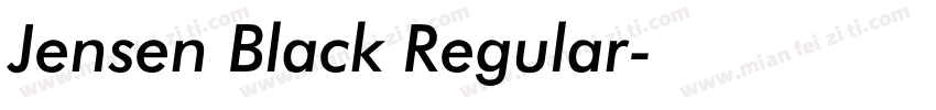 Jensen Black Regular字体转换
